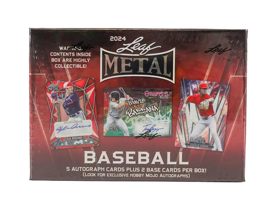 2024 Leaf Metal Baseball Hobby Box showing Leaf Metal metal baseball card box