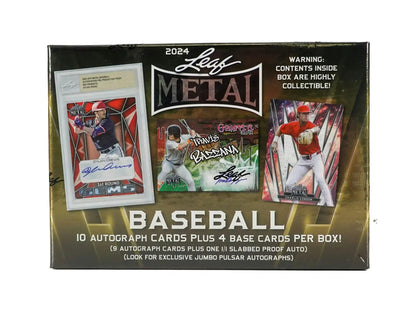 2024 Leaf Metal Baseball Jumbo Box showcasing Leaf Metal Baseball cards and collection