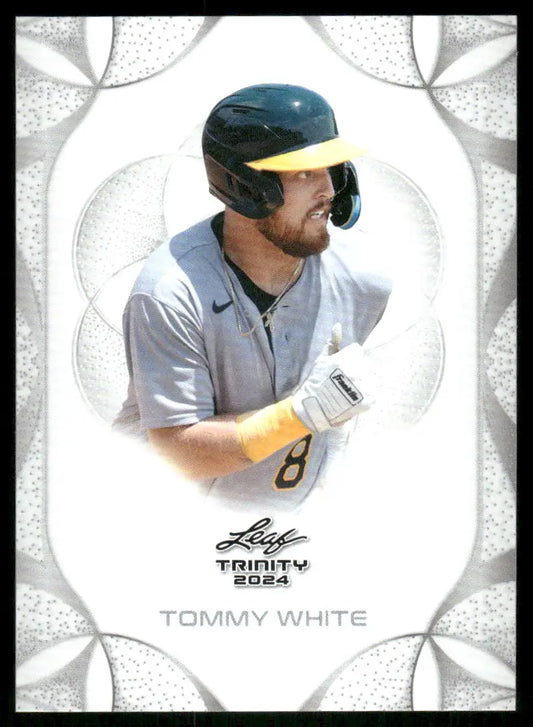 2024 Leaf Trinity Tommy White baseball card displayed in 2024 Leaf Trinity product