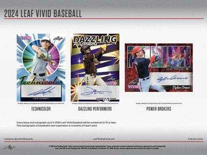 2024 Leaf Vivid Baseball Hobby Box