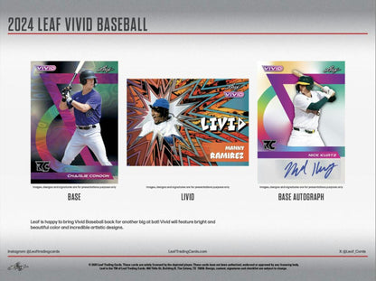 2024 Leaf Vivid Baseball Hobby Box