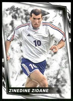 2024 Leaf Zinedine Zidane #9 Soccer trading card featuring Zinedine Zidane