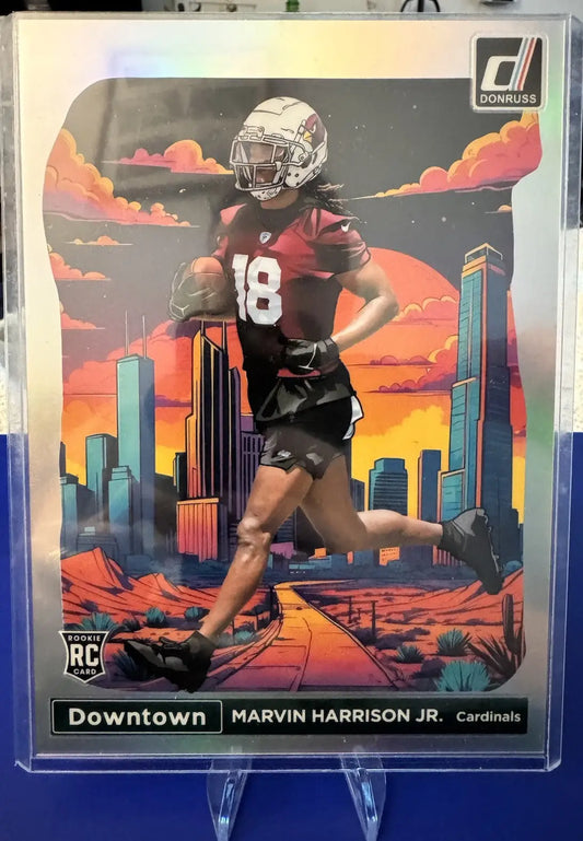 Marvin Harrison Jr. Donruss Jumbo Downtown Rookie Card in Cardinals design