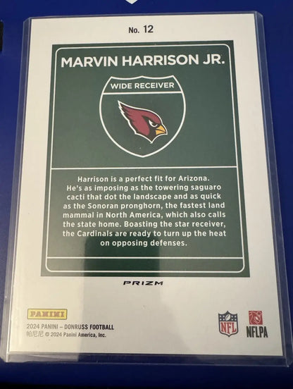Marvin Harrison Jr. Donruss Jumbo Downtown Rookie Card RC in Cardinals design