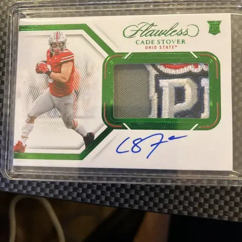 Cade Stover Ohio State Buckeyes collegiate football trading card with jersey patch and autograph