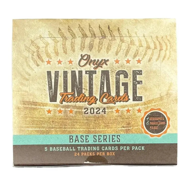 Onyx Vintage 2024 Base Series Baseball Hobby Box featuring collectible trading cards