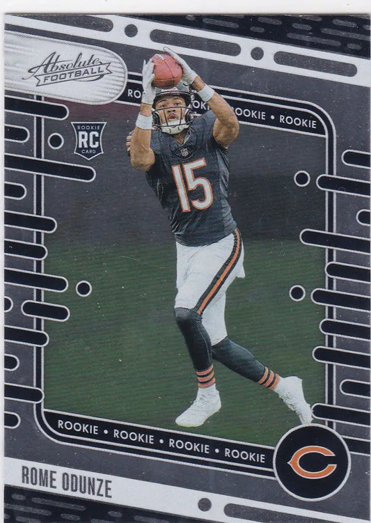 Rome Odunze rookie football card from 2024 Panini Absolute #109 RC Chicago Bears