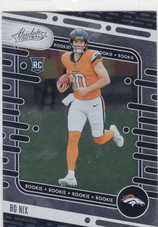 Bo Nix RC rookie card from 2024 Panini Absolute for Denver Broncos collectors