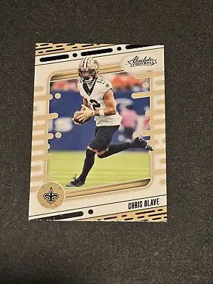 2024 Panini Absolute Chris Olave trading card featuring NFL wide receiver in excellent condition