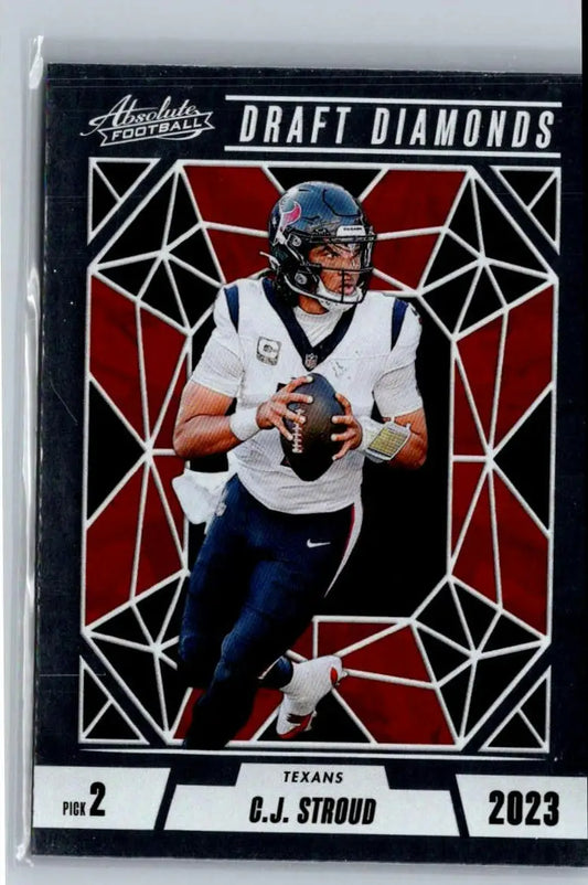 C.J. Stroud football card from Panini Absolute Draft Diamonds series 2024