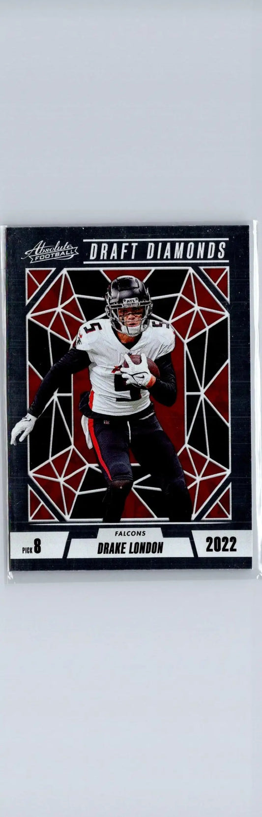 Drake London football card from 2024 Panini Absolute London Draft Diamonds set
