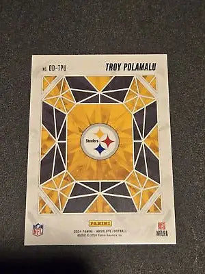 2024 Panini Absolute Troy Polamalu Draft Diamonds football card showcasing Troy Polamalu draft picks