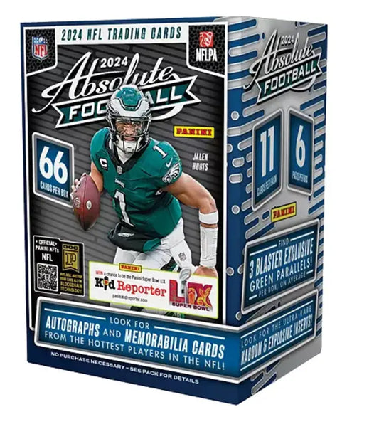2024 Panini Absolute Football Blaster Box showcasing Absolute Football trading cards