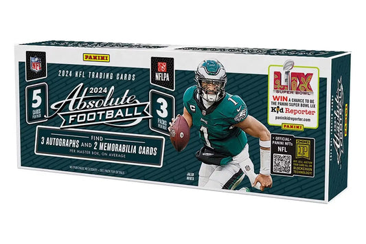 2024 Panini Absolute Football Hobby Box with rookie premiere materials and cards