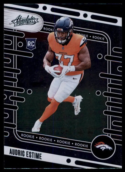 2024 Panini Absolute Green Rookie Audric Estime #193 Denver Broncos Football NFL - Football Card