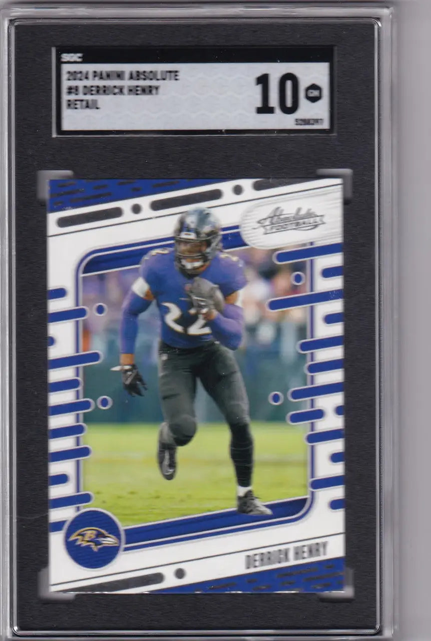 Graded Derrick Henry football card from 2024 Panini Absolute Retail SGC 10
