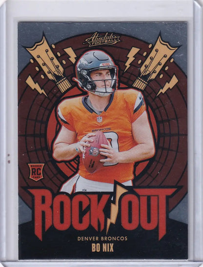 2024 Panini Absolute Rock Out #RO-BNX Bo Nix - Denver Broncos - Unknown