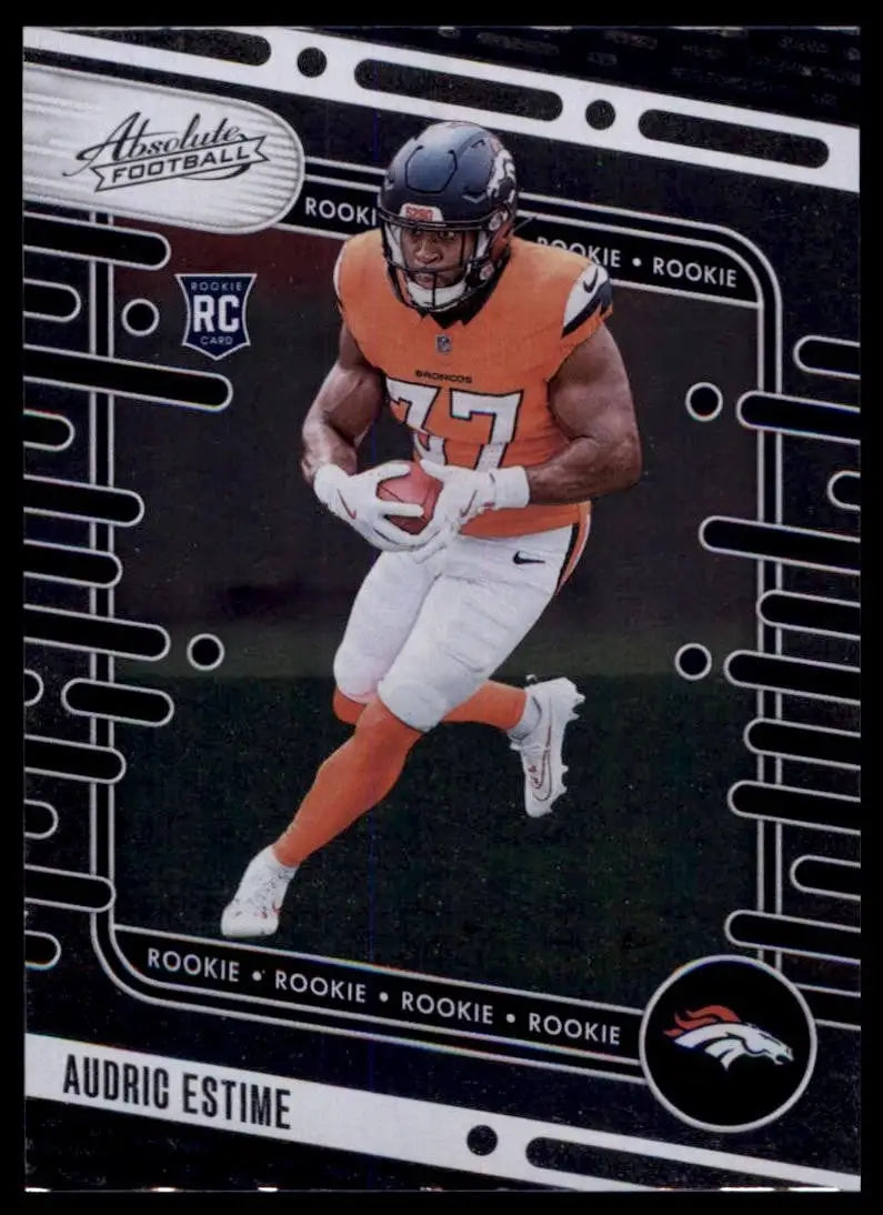 2024 Panini Absolute Rookie Audric Estime #193 Denver Broncos Football Card NFL - Football Card