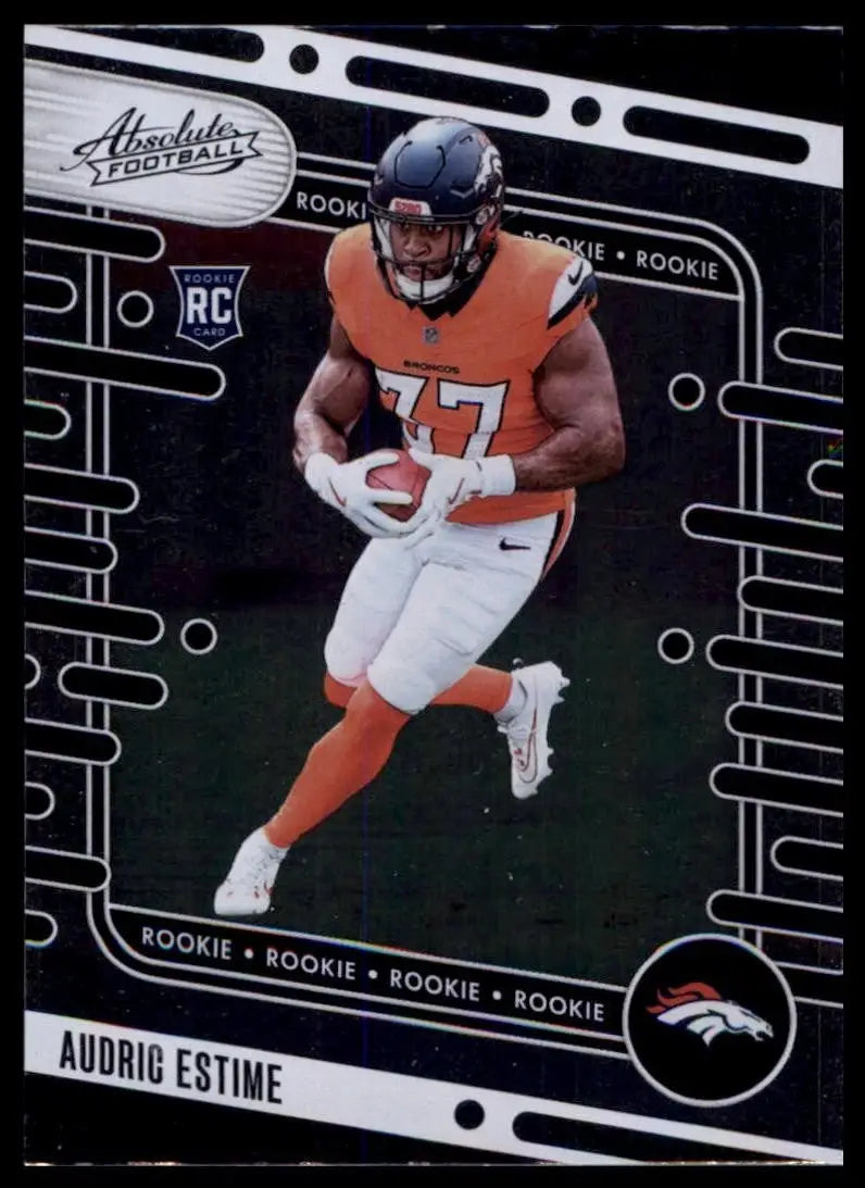 2024 Panini Absolute Rookie Audric Estime #193 Audric Estime Denver Broncos Card - Football Card