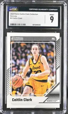 CGC-graded Caitlin Clark basketball card from the 2024 Panini Caitlin Clark Collection