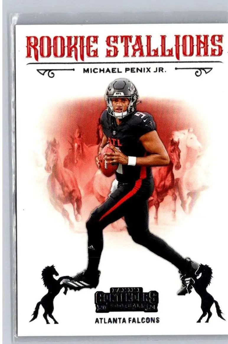 Michael Penix Jr rookie football card from Panini Contenders Rookie Stallions collection