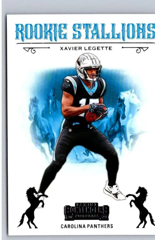 Xavier Legette rookie football card from 2024 Panini Contenders Legette Rookie Stallions series