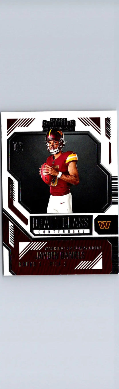 Football trading card of Jayden Daniels from 2024 Panini Contenders Draft Class