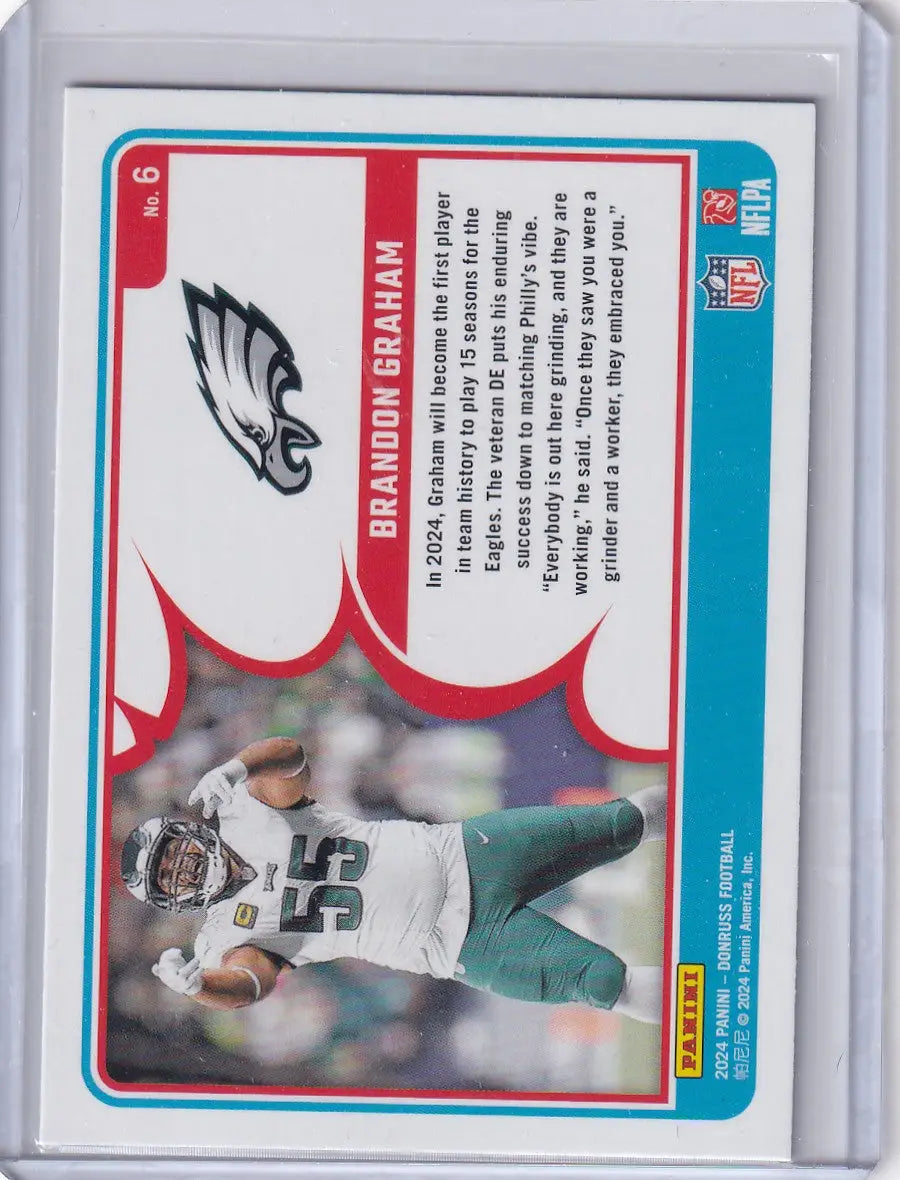 2024 Panini Donruss Action All Pros #6 Brandon Graham - Philadelphia Eagles - Trading Card