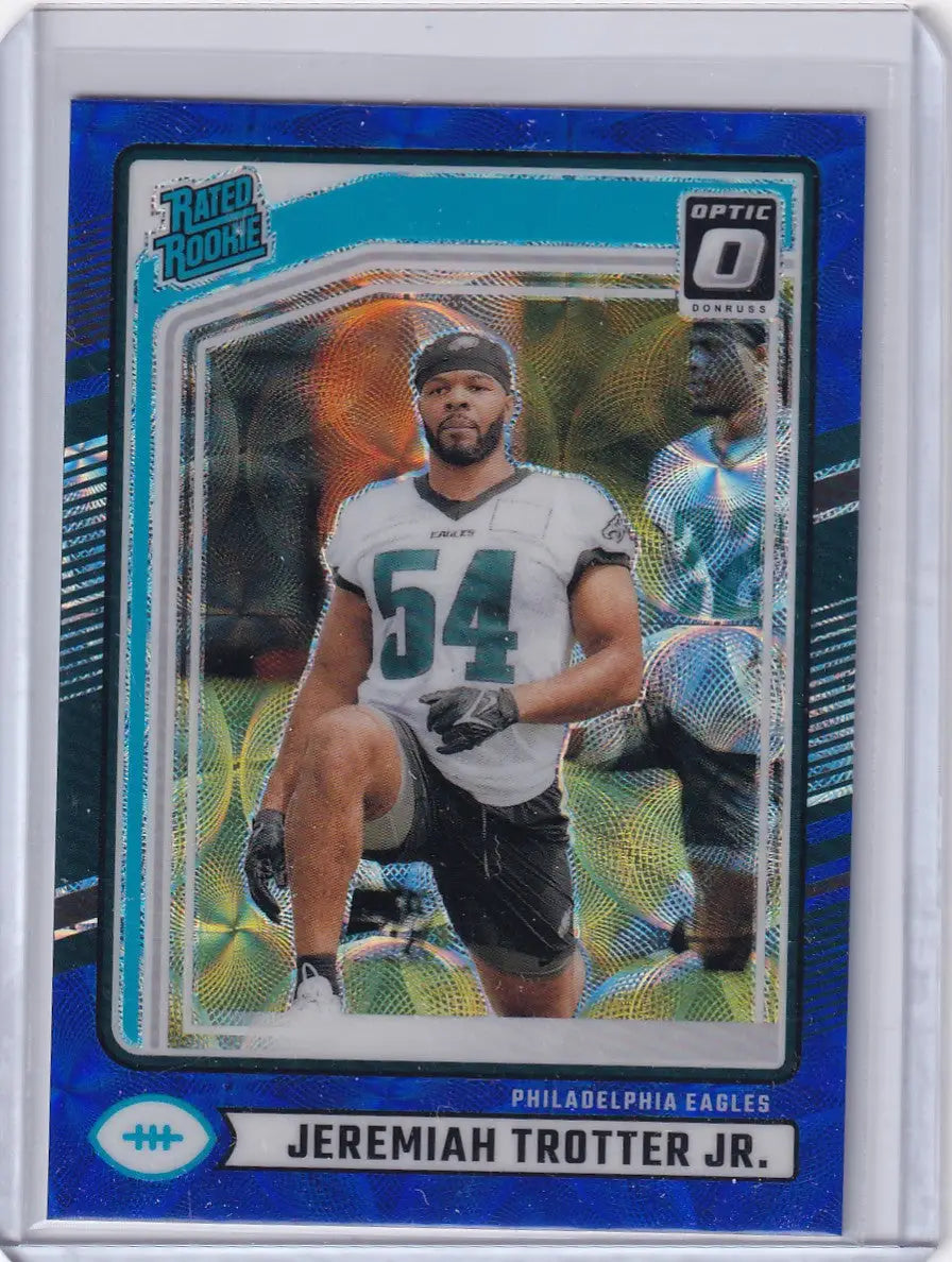 2024 Panini Donruss Blue Scope Optic Preview #334 Jeremiah Trotter Jr. - Eagles - Trading Card