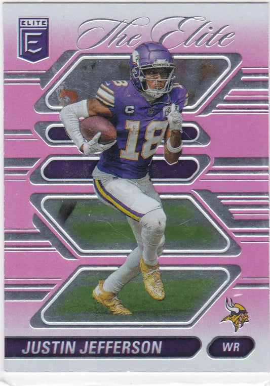 2024 Panini Donruss Elite #15 Justin Jefferson Pink the Elite Minnesota Vikings
