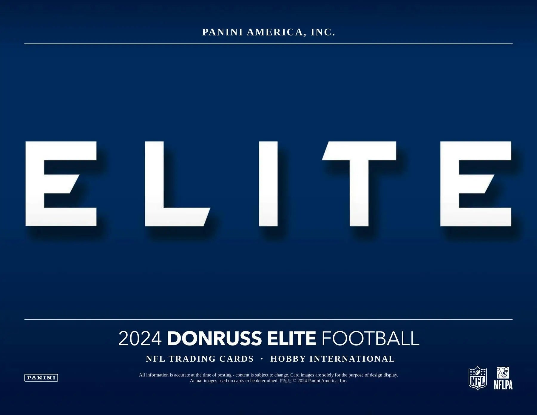 2024 Donruss Elite Football trading card from Panini Donruss Elite Football International Hobby Box