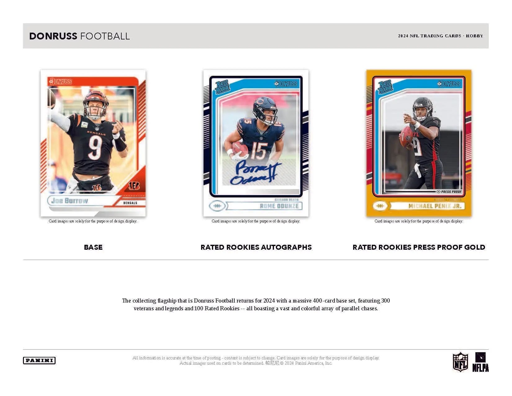 2024 Panini Donruss Football Hobby Box featuring rated rookies trading cards collection