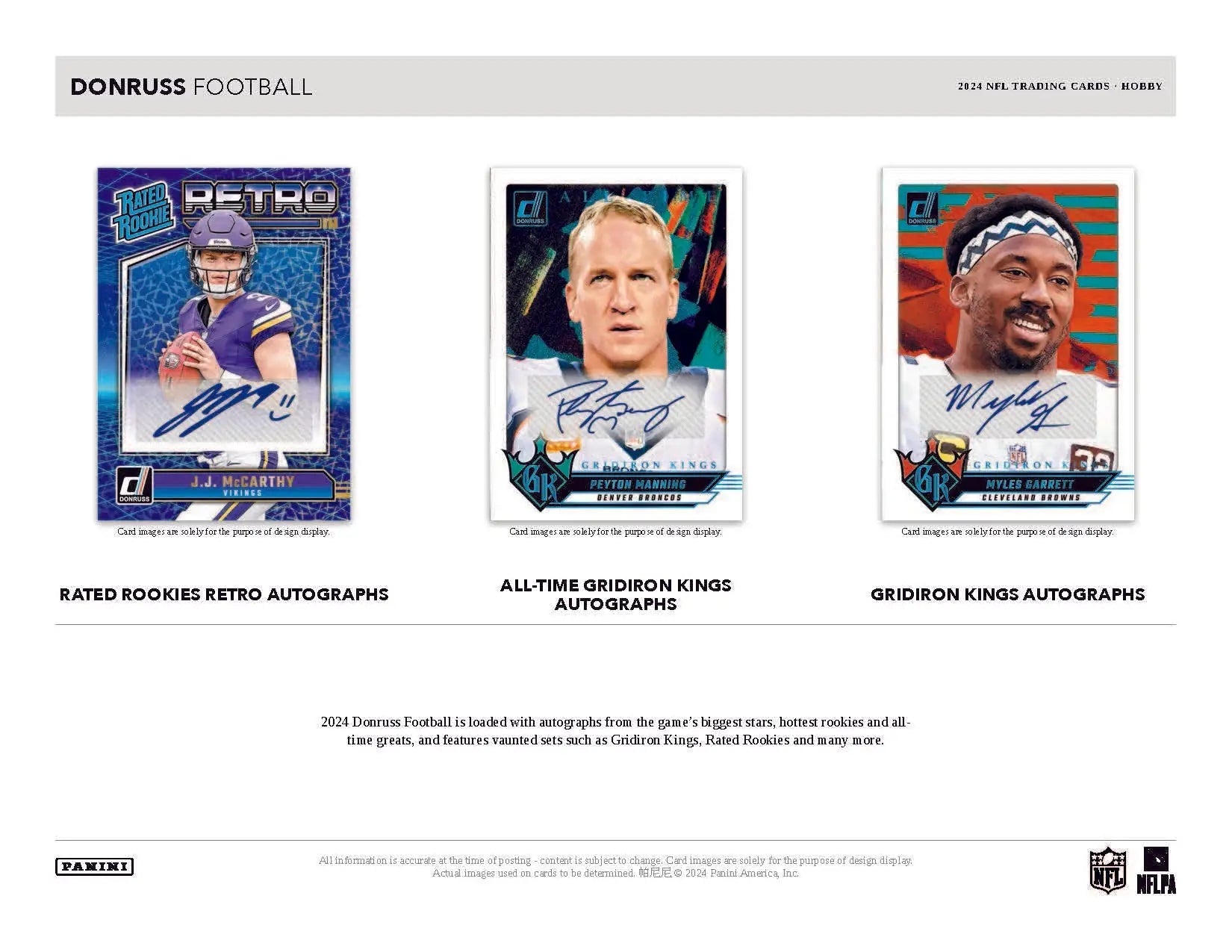 2024 Panini Donruss Football Hobby Box featuring exclusive Rated Rookies trading cards