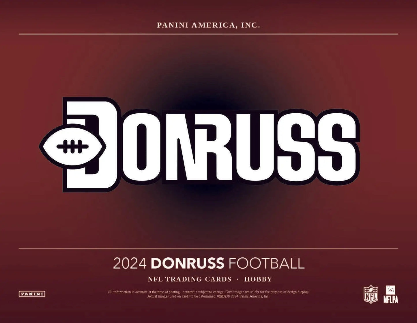 2024 Panini Donruss Football Hobby Box featuring rated rookies and trading cards design