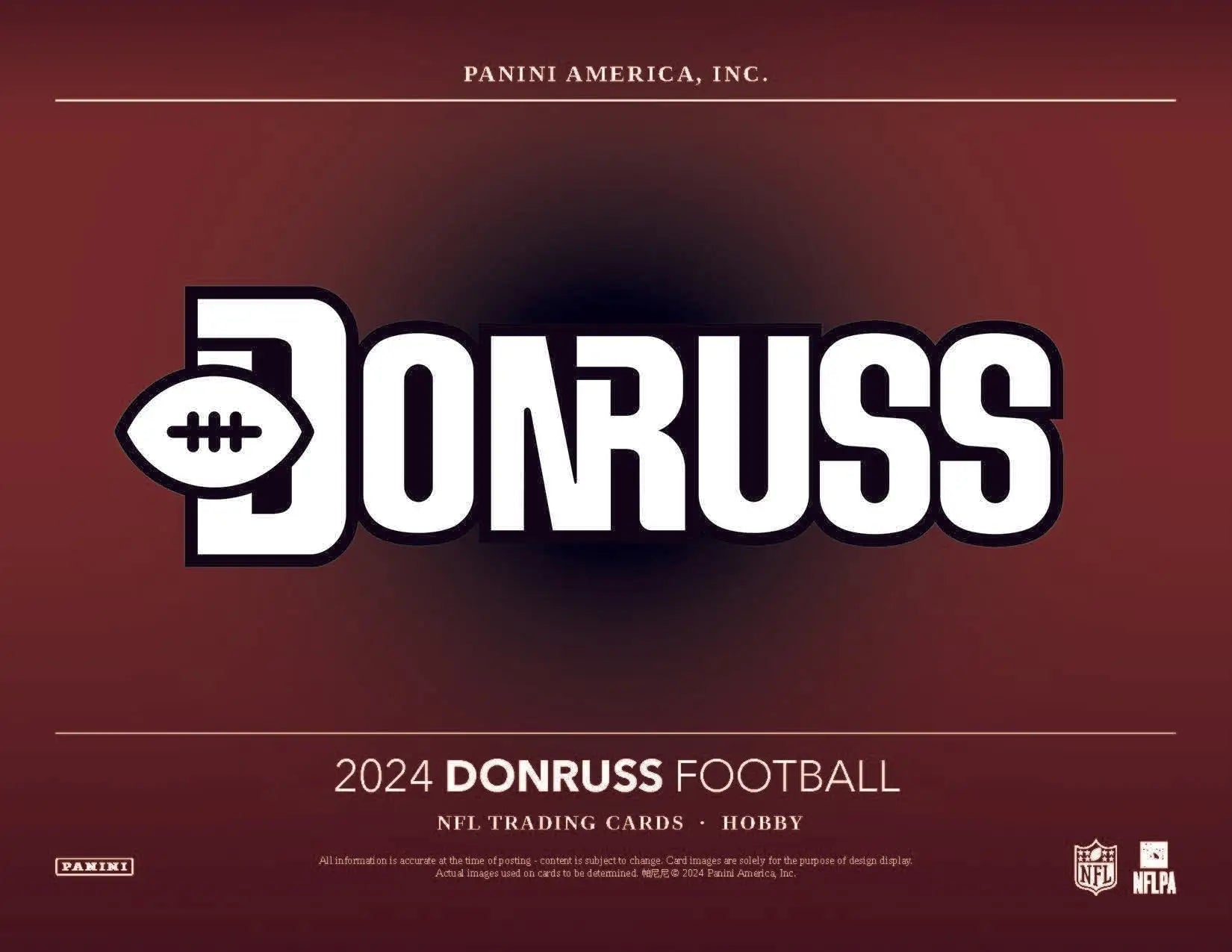 2024 Panini Donruss Football Hobby Box featuring rated rookies and trading cards design