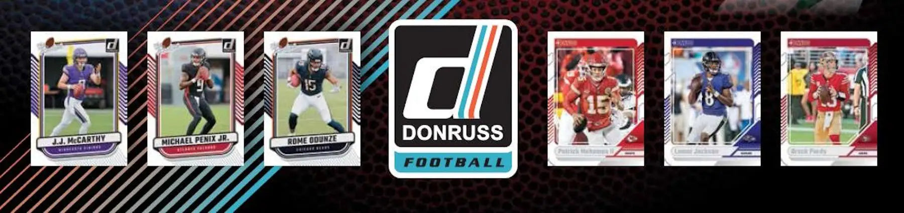 Donruss football cards from 2024 Panini Donruss Football Hobby Factory Set with Optic Rated Rookie