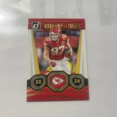 Football trading card featuring Travis Kelce from Panini Donruss Football Kansas City Chiefs 2024