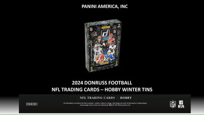 2024 Panini Donruss Football Winter Holiday Tin with press proof collectibles