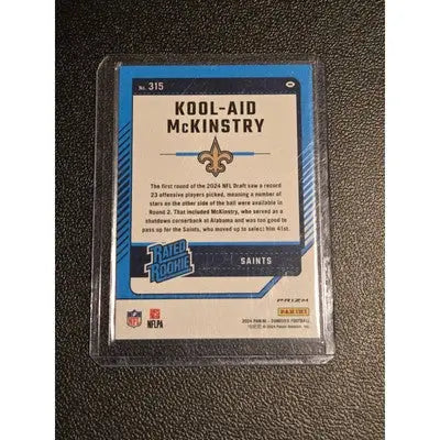 Kool-Aid McKinstry football card with pink refractor from Panini Donruss Optic 2024