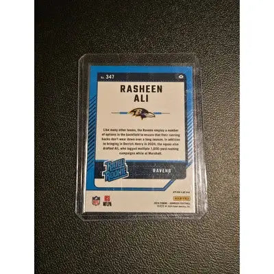 Rasheen Ali football card featuring pink refractor in 2024 Panini Donruss Optic draft picks lot
