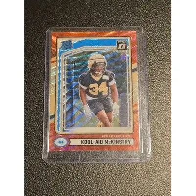 Kool-Aid McKinstry football card with pink refractor in 2024 Panini Donruss Optic Draft Picks Lot