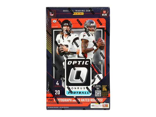 2024 Panini Donruss Optic Football Hobby Box with autograph card display