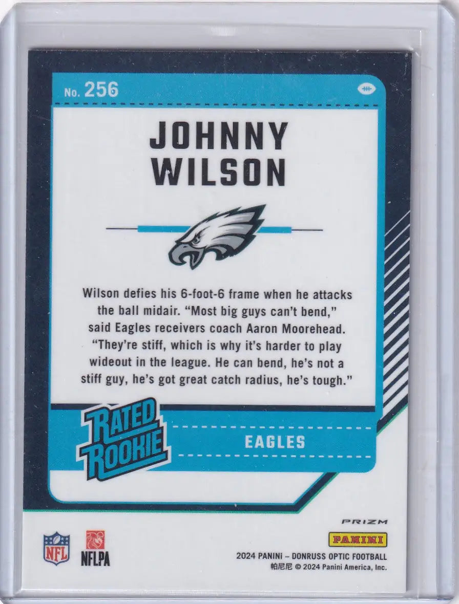 2024 Panini Donruss Optic Green Hyper #256 Johnny Wilson - Philadelphia Eagles - Trading Card