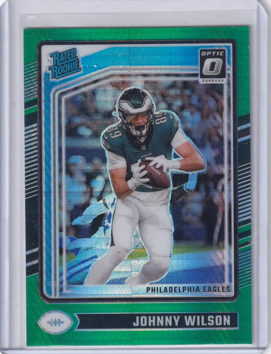 2024 Panini Donruss Optic Green Hyper #256 Johnny Wilson - Philadelphia Eagles - Trading Card