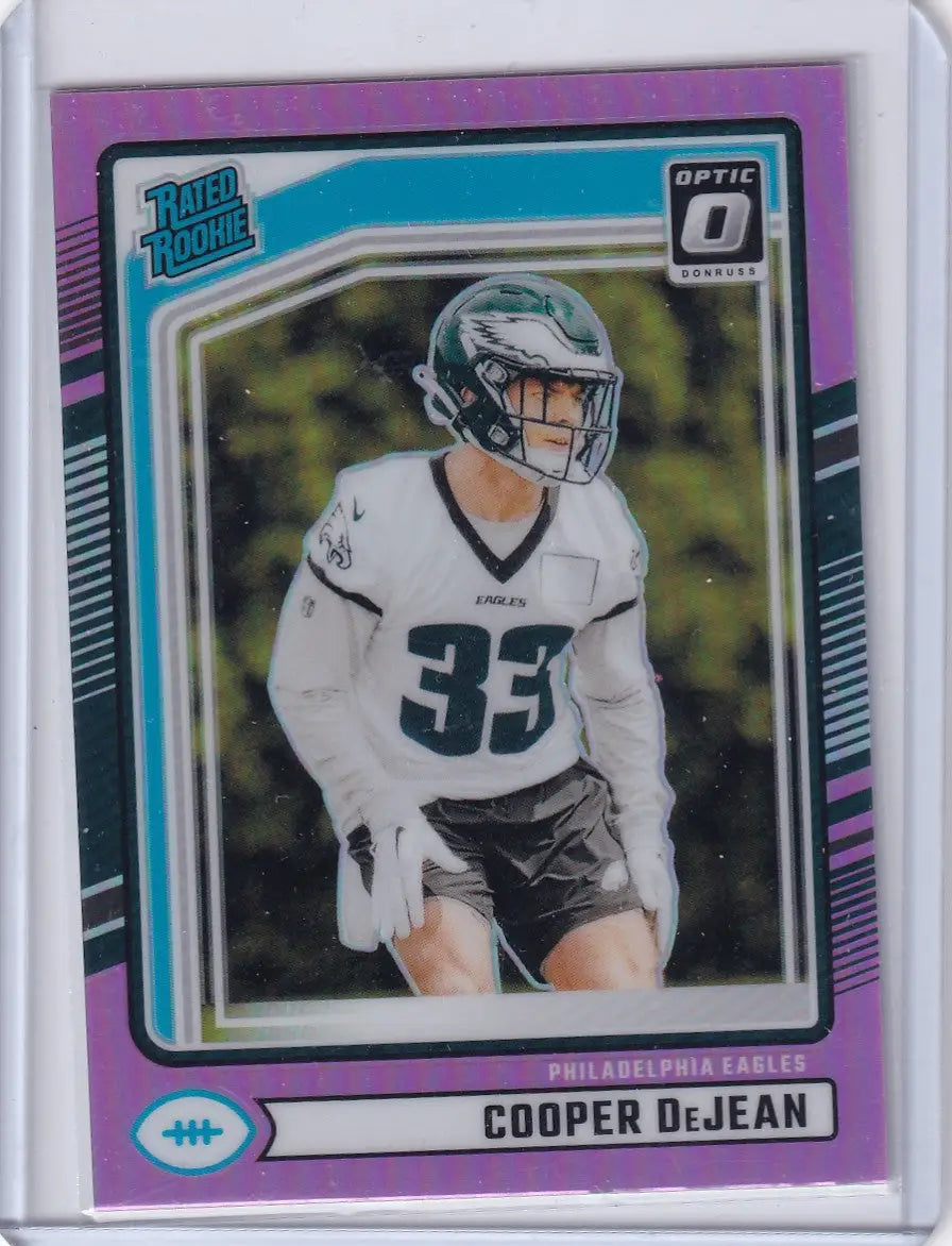 2024 Panini Donruss Optic Pink Optic Preview Holo #305 Cooper Dejean - Eagles - Trading Card