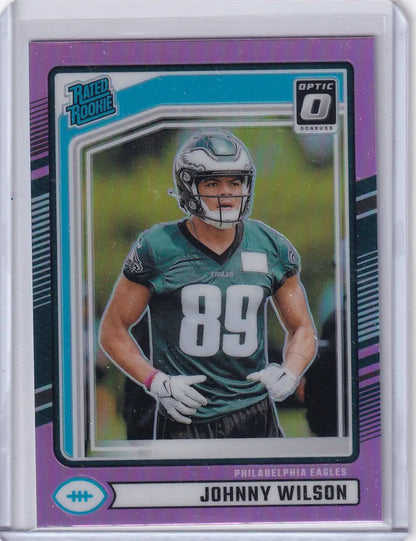 2024 Panini Donruss Pink Optic Preview Holo #307 Johnny Wilson - Eagles - Trading Card