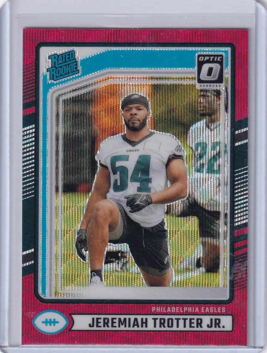 2024 Panini Donruss Red Wave Optic Preview #334 Jeremiah Trotter Jr. - Eagles - Trading Card