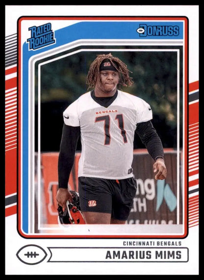 2024 Panini Donruss Rookie Amarius Mims #350 Cincinnati Bengals Football Card - Football Card