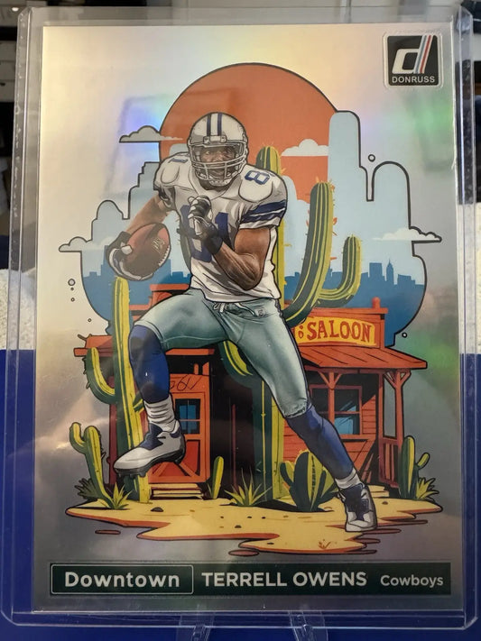 Terrell Owens oversized card from 2024 Panini Donruss Terrell collection, Dallas Cowboys