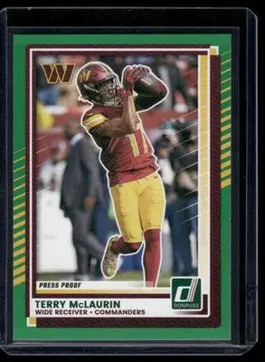 2024 Panini Donruss Terry McLaurin #144 Press Proof Green Football - Trading Card